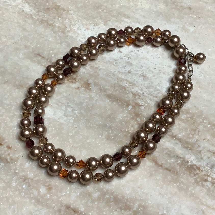925 Emily Ray Bronze Beaded Necklacenwot